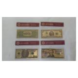 4 Gold Bank Notes