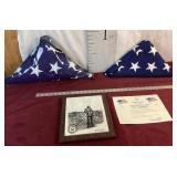 Navy Plaque, Vintage Flag Flown Over the Capital &