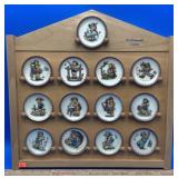 Hummel Goebel Small Plates Collection w/ Display