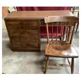 Nice Vintage Hayward Wakefield Pine Desk & Chair