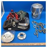 Lot Of Heavy Duty Clamps, Hooks, Clips, Etc.