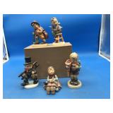 5 West German Hummel Statues