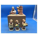 5 West German Hummel Statues