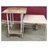 Folding Table & Rolling Work Cart