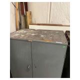 Metal Storage Cabinet & Contents