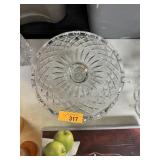 LARGE SHANNON CRYSTAL CAKE STAND / PLATTER