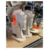 2PC LARGE MARBLE HORSEHEAD BOOKENDS