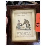 ANTIQUE FRAMED ENGRAVING (ADJECTIVE)