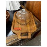 VTG GOODWOOD MID CENTURY TEAK CUTTING BOARD DOME