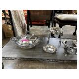 LOT OF SILVERPLATE / BUFFET CHAFFER / ETC