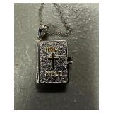 STERLING SILVER BIBLE NECKLACE