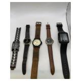 WATCH LOT OF 5 -INCLUDES SMART WATCH