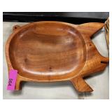 CUTE WOOD PIG BOWL