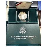 NATIONAL COMMUNITY SERVICE PROOF SILVER DOLLAR