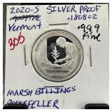 2020-S MARSH BILLINGS ROCKEFELLER SILVER QUARTER