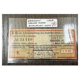 1923 GERMANY 100,000 MARK INFLATION NOTE