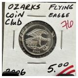 2006 OZARKS COIN CLUB FLYING EAGLE TOKEN