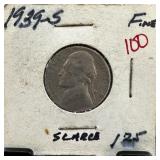 1939-S JEFFERSON WAR NICKEL SCARCE