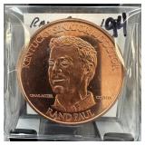 RAND PAUL 1OZ COPPER BULLION PROOF COIN