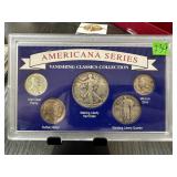 AMERICANA SERIES WALKING LIBERTY SILVER HALF ++