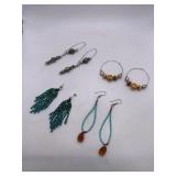 BEADED PIERCED EARRING LOT