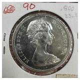 1967 .800 SILVER CANADA DOLLAR