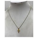 14K GF CHAIN WITH CROSS PENDANT