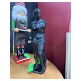 VG BLACK CERAMIC VENUS DE MILO SCULPTURE