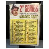 1967 TOPPS BASEBALL CARD 2ND SER CHECK LIST