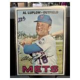 1967 TOPPS BASEBALL CARD AL LUPLOW