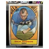 1967 TOPPS FOOTBALL CARD DICK HUDSON