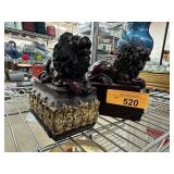 PAIR OF LION BOOKENDS