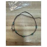 STERLING SILVER NECKLACE TURQUOISE BEADED NECKLACE