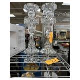 2pc TYRONE CRYSTAL CANDLESTICKS