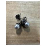 STERLING SILVER PEARL EARRINGS