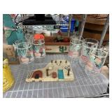 LOT OF SOUTHWEST STYLE GLASS & DECOR