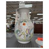 LARGE CHINESE PORCELAIN BIG BELLY VASE