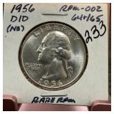 1956-D/D WASHINGTON SILVER QUARTER RPM-002