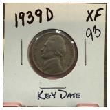 1939-D JEFFERSON NICKEL KEY DATE