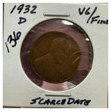 1932-D WHEAT PENNY CENT SCARCE DATE