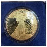 1933 $20 ST GAUDENS PROOF GOLD PLATED REPLICA