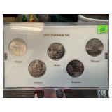 2003 PLATINUM PLATED STATE QUARTERS SET