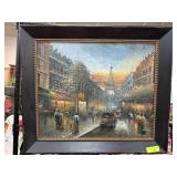 ORIG PAINTING PARIS ON CANVAS SHAHAR SHUMENFELD