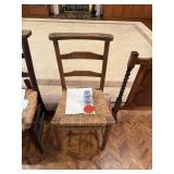 ANTIQUE 19C CANTERBURY CATHEDRAL CHAIR W LETTER