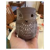 MID CENTURY POTTERY OWL BY R TAYLOR