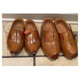 2 PAIRS OF WOOD CLOGS