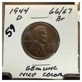 1944-D WHEAT PENNY CENT HIGH GRADE