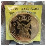 24K GOLD PLATED PROOF FIFTY DOLLAR REPLICA