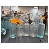 5 PC ANTIQUE GLASS BOTTLES