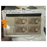 1189 MINT NH PL# BLOCK 1961 1ST BASKETBALL ISS